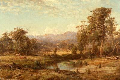 Louis Buvelot Macedon Ranges oil painting image